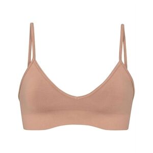 SKIMS Soft Smoothing Seamless Scoop Bralette Adjustable Strap Sz S Color Sienna